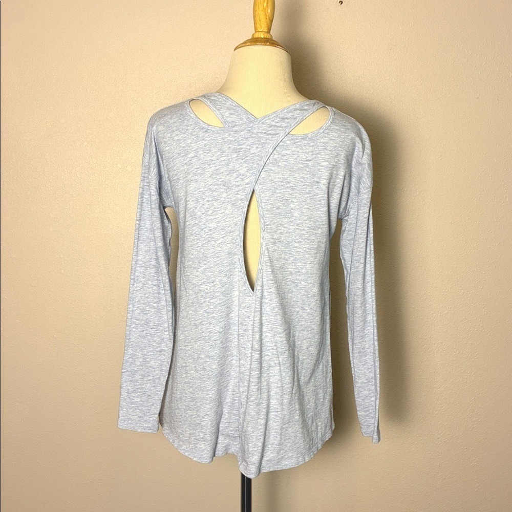 LULULEMON Women Size 8 Medium Heathered Starlight Back Into It Long Sleeve Tee - Picture 5 of 7